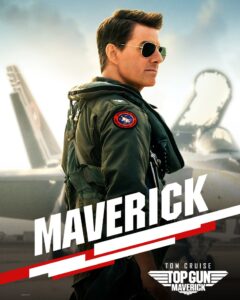 Tom Cruise as Pete Mitchell in Top Gun: Maverick