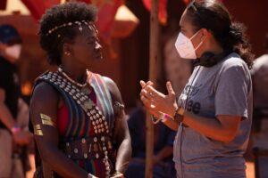 Viola Davis on set of The Woman King