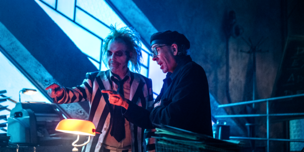 Beetlejuice Bettlejuice Michael Keaton and director Tim Burton