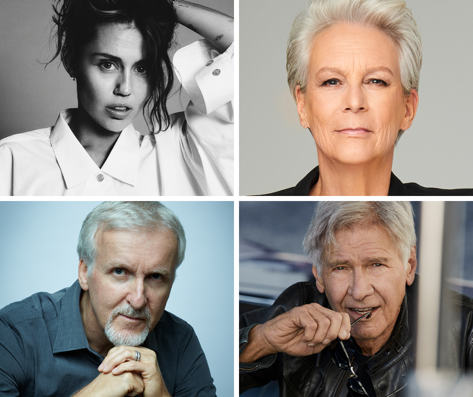 Disney Legends Miley Cyrus, Jamie Lee Curtis, James Cameron and Harrison Ford