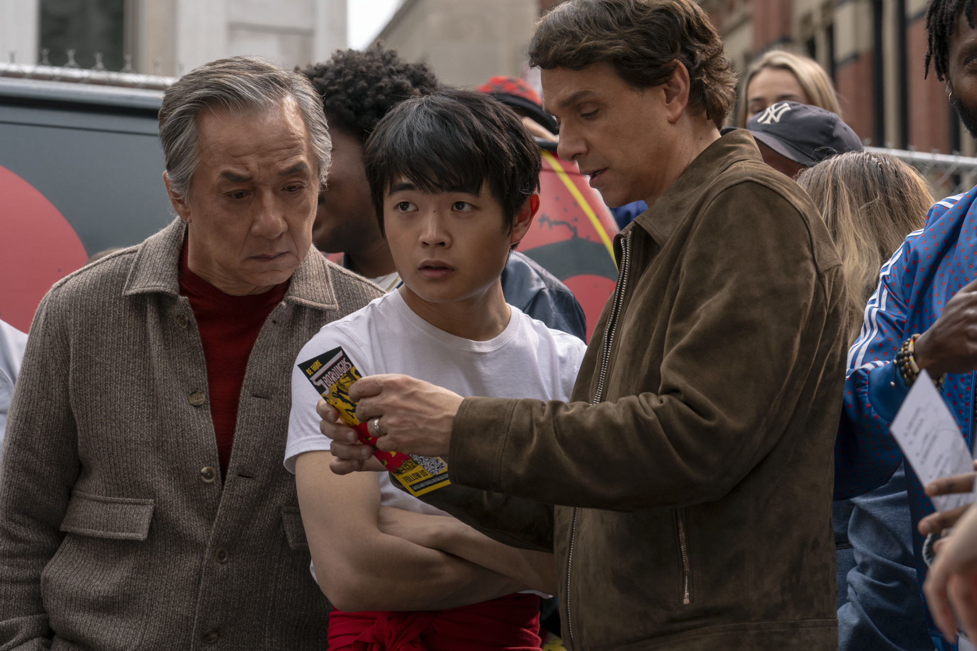 Jackie Chan, Ralph Macchio, Ben Wang for Karate Kids: Legends