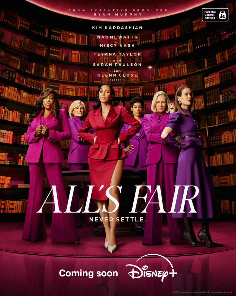 Poster for All's Fair, the new legal drama from Ryan Murphy