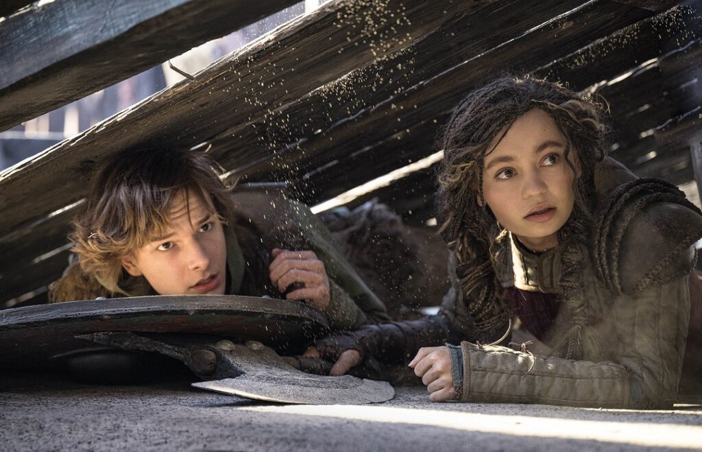 Mason Thames and Nico Parker in How to Train Your Dragon live action. Credit: Universal Pictures