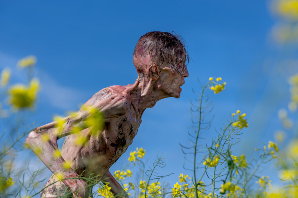 An infected running