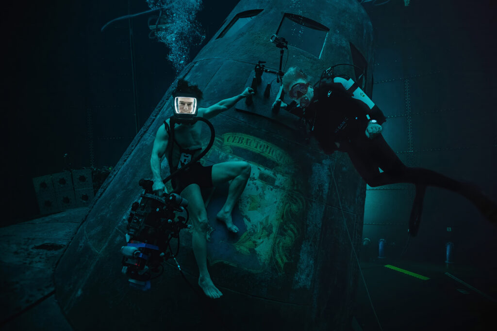 Tom Cruise under the water in Mission: Impossible - The Final Reckoning now showing in cinemas