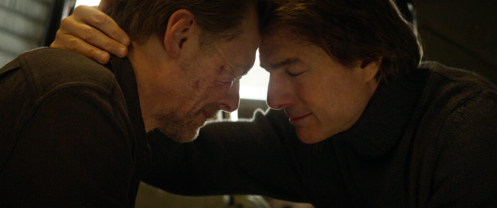 Simon Pegg and Tom Cruise in Mission: Impossible - The Final Reckoning now showing in cinemas