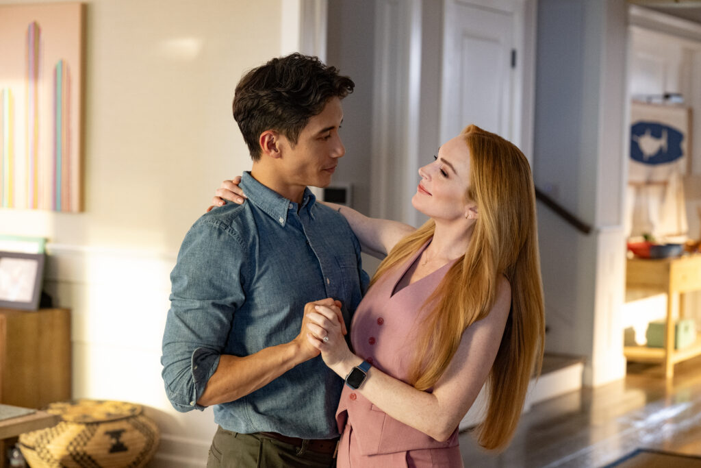 Manny Jacinto and Lindsay Lohan in Freakier Friday