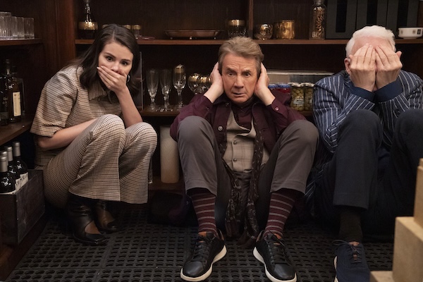 Only murders in the building stars selena gomez, martin short, and steve martin