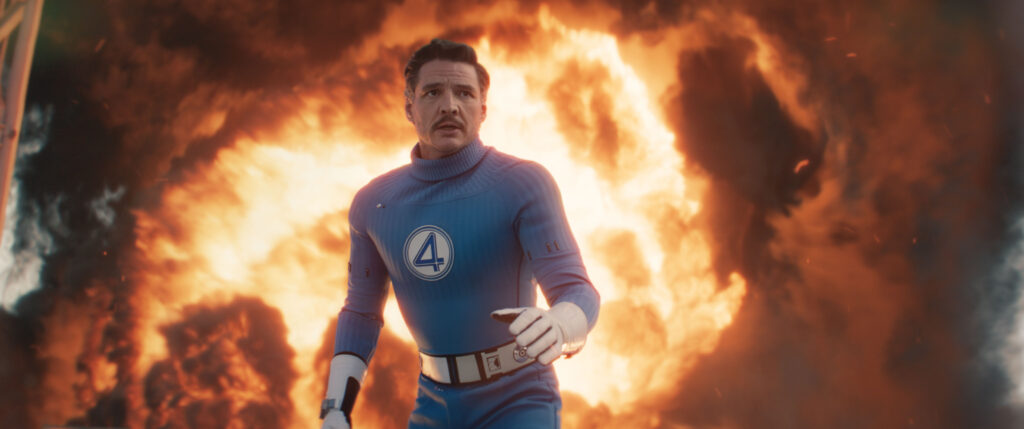 Pedro Pascal as Reed Richards in the new Fantastic Four movie
