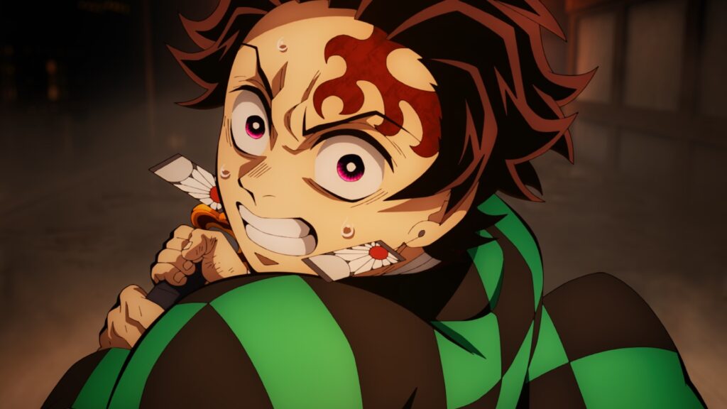 Tanjiro Kamado locked in battle. Watch Demon Slayer: Infinity Castle in cinemas.