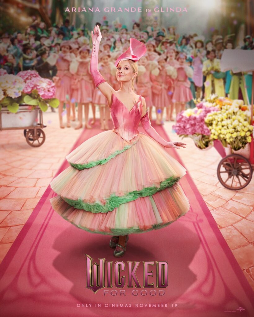 Ariana Grande as Glinda in the first look at Wicked: For Good