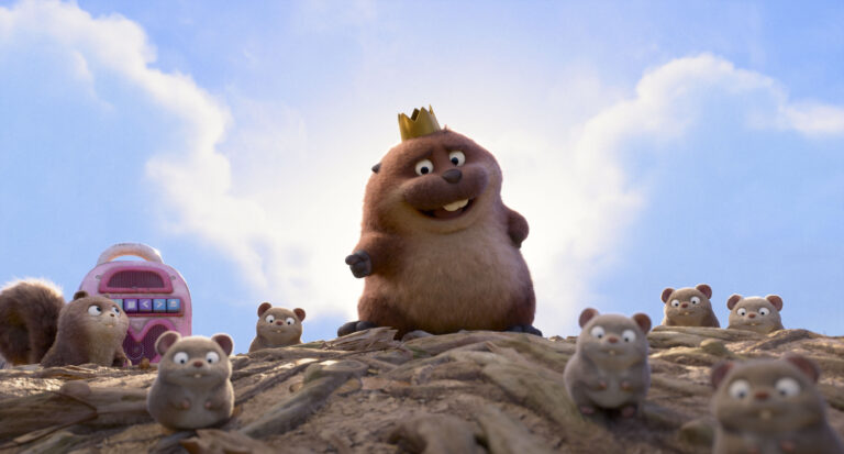 King George and animals in Hoppers movie