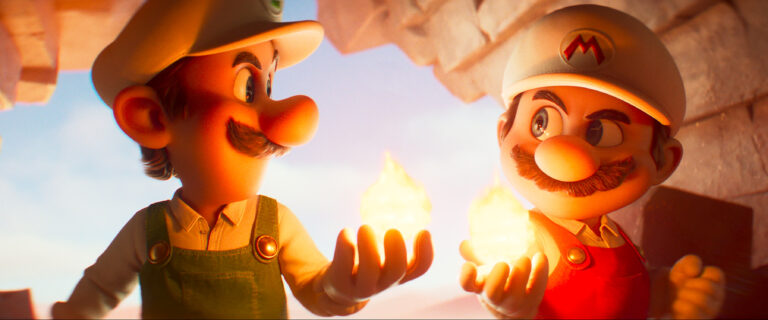 Mario and Luigi in The Super Mario Galaxy movie trailer
