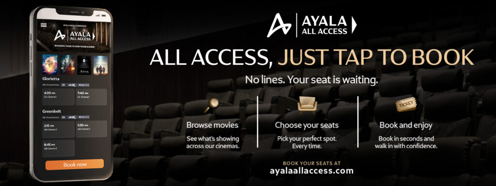 Book cinema tickets with Ayala All Access