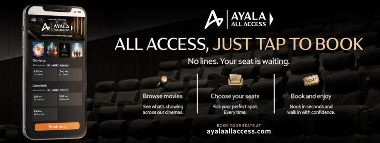 Book cinema tickets with Ayala All Access