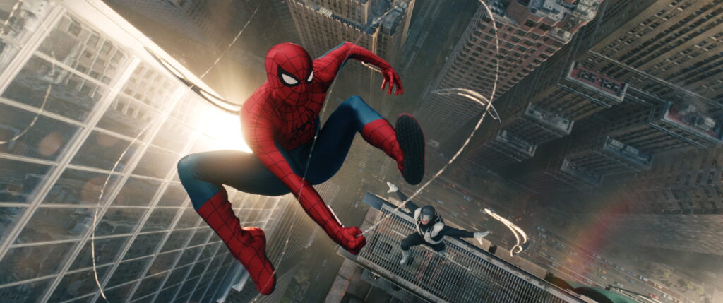 Spider-Man web slinging