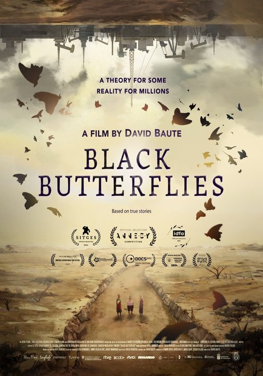 Mariposas negras poster